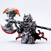Dark Fantasy Dark Lord Warrior Custom Minifigure Battle Armor &amp; Weaponry Epi