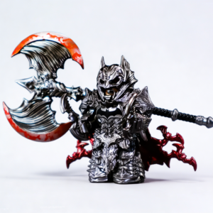 Dark Fantasy Dark Lord Warrior Custom Minifigure Battle Armor &amp; Weaponry Epi