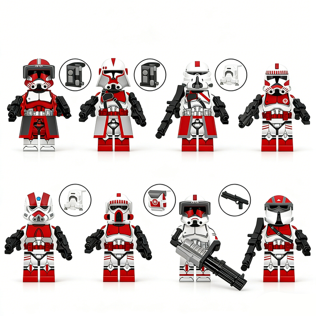 8pcs Commander Fox Coruscant Guard Trooper Custom Minifigure Set product image