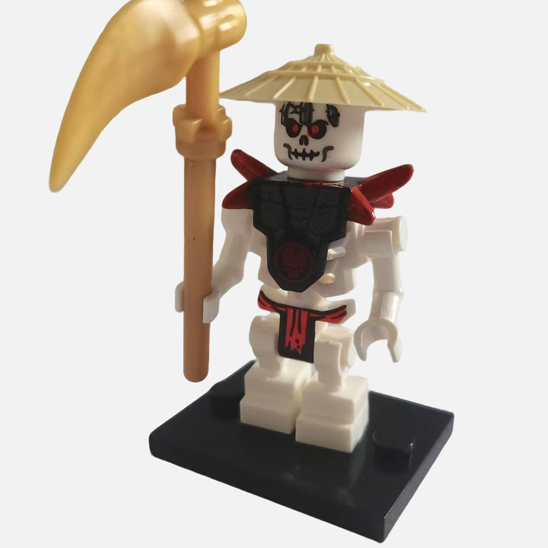 Skeleton Wu Custom Brick-Compatible Mini Figure with Scythe