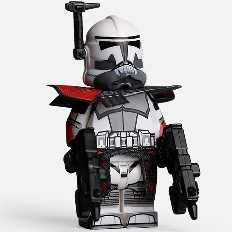 Coruscant Guard Commander Custom Minifigure Red Armor Form product image