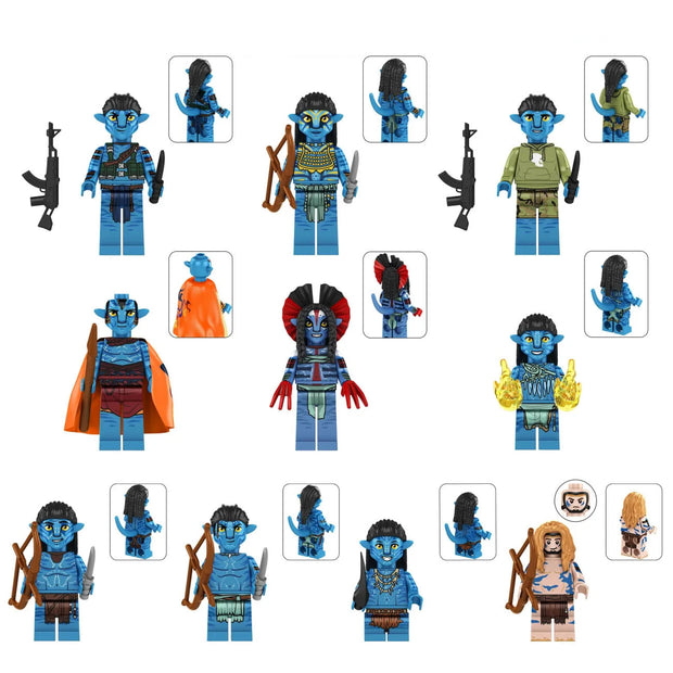 Jake Sully Neytiri Kiri Custom Minifigure Variants Full Set of 10 product image