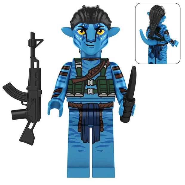 Jake Sully Warrior Custom Minifigure with Weapon product image