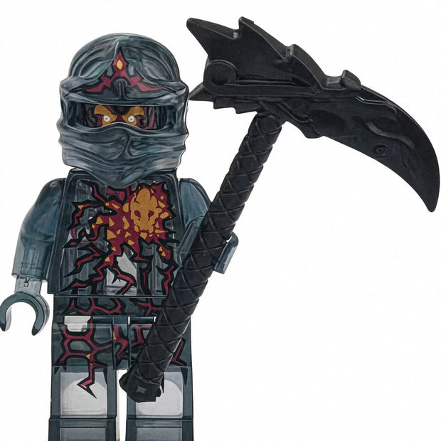Cole Dark Element Ninja Custom Brick-Compatible Mini Figure