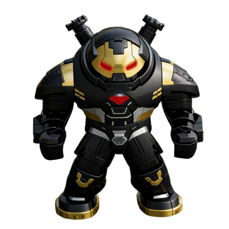 Hulkbuster Black Gold Twin Cannon Armor Big Figure