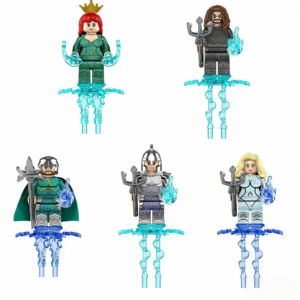 5pcs Aquaman Mera Orm Marius King Orm Atlanna Custom Minifigures Holding Trid
