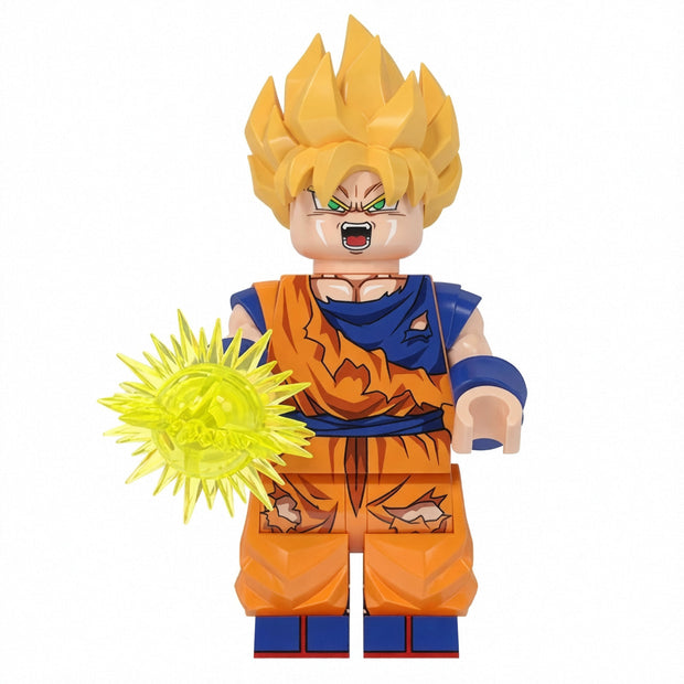 Son Goku Battle Damaged Custom Minifigure with Energy Sphere product image