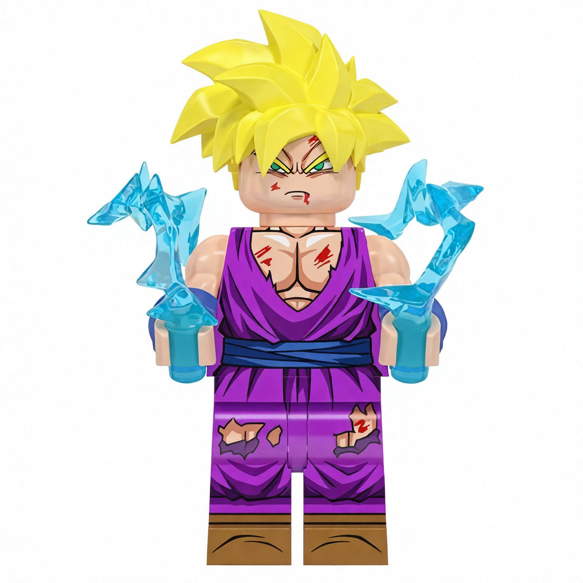 Son Gohan Battle Damaged Custom Minifigure with Energy Blast product image