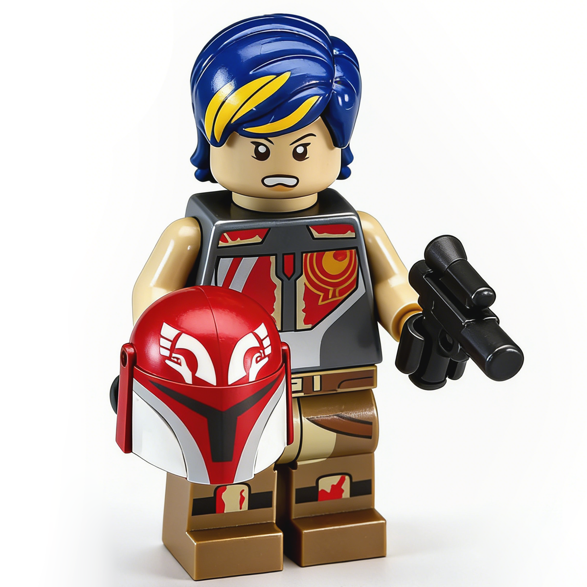 Sabine Wren Custom Minifigure with Helmet and Blaster product image