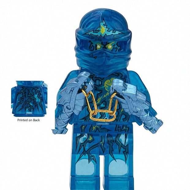 Jay True Potential Lightning Ninja Custom Brick-Compatible Mini Figure