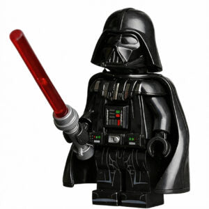 Black Armored Space Warrior Mini Figure with Red Sword Accessory