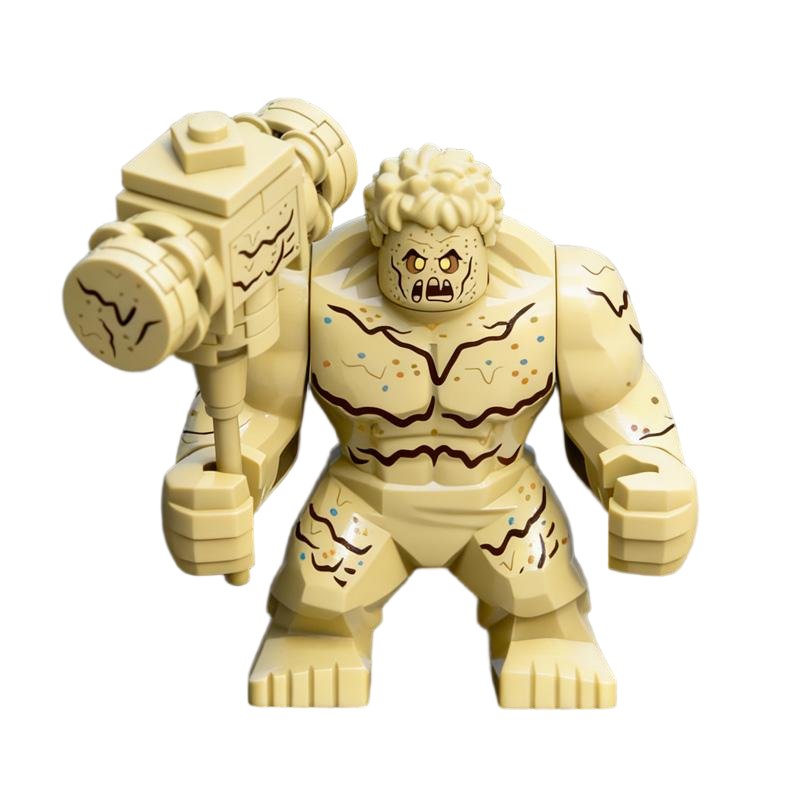Earth Element Big Figure Cracked Stone Warrior Collectible