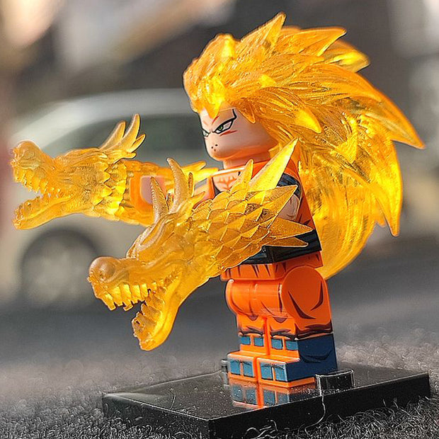 Goku SSJ3 Custom Minifigure with Dragon Aura Display Base product image