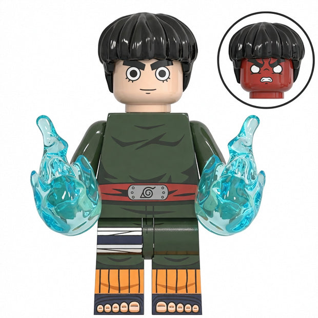 Rock Lee Eight Gates Custom Minifigure Fighting Pose product image