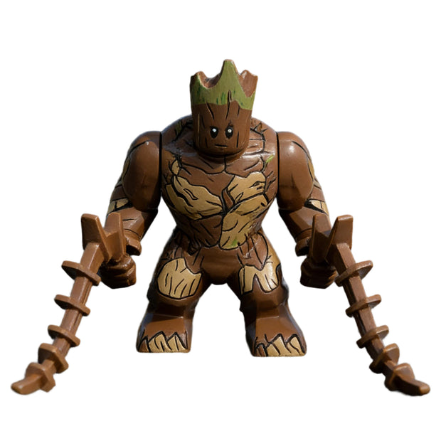 Groot Muscular Big Figure Wood Grain Display Collectible