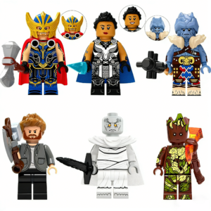 Thor Valkyrie Korg Gorr Groot Custom Minifigure Set Brick Compatible