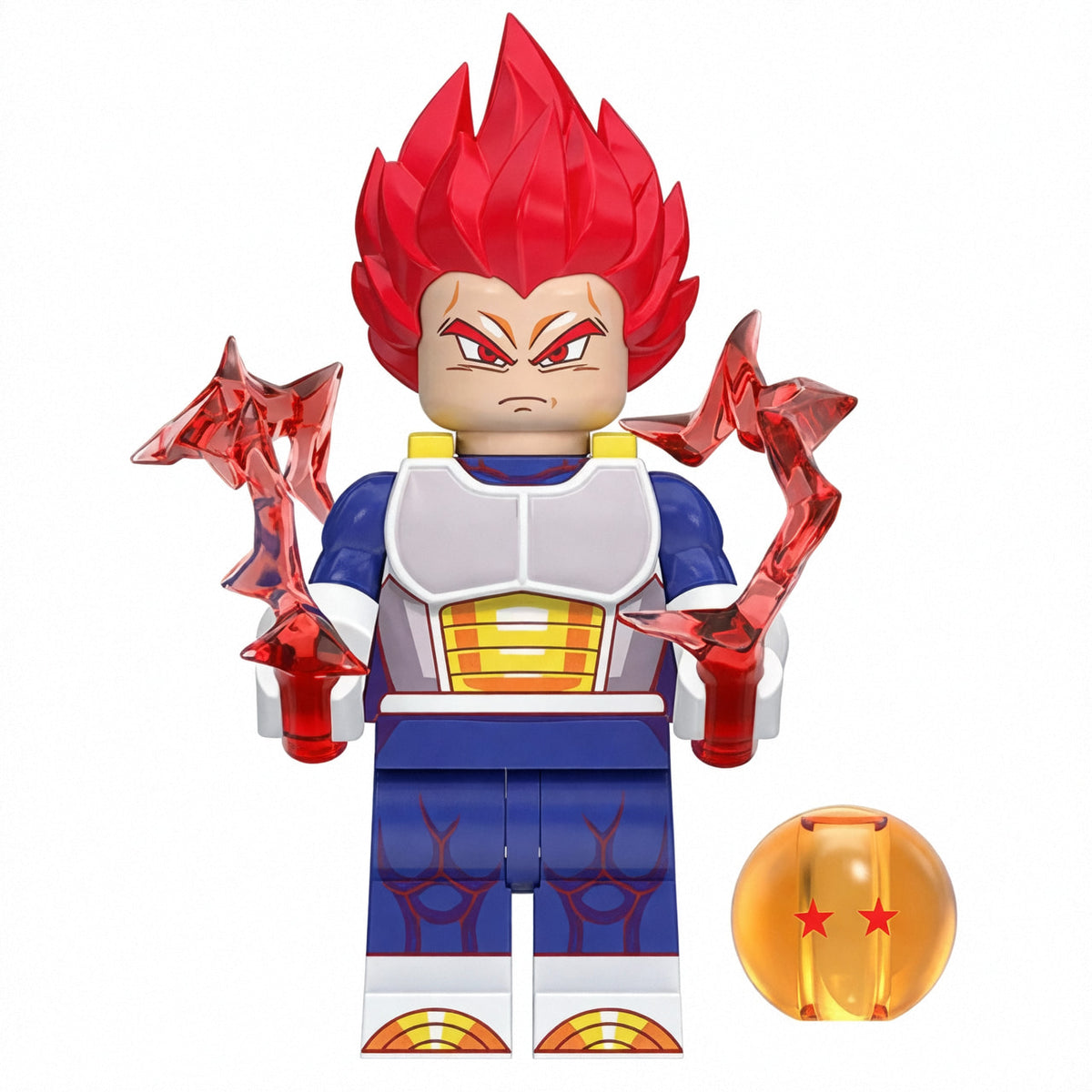 Vegeta Super Saiyan God Custom Minifigure with Energy Blast product image