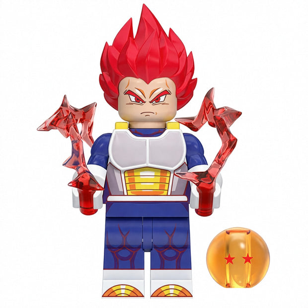 Vegeta Super Saiyan God Custom Minifigure with Energy Blast product image