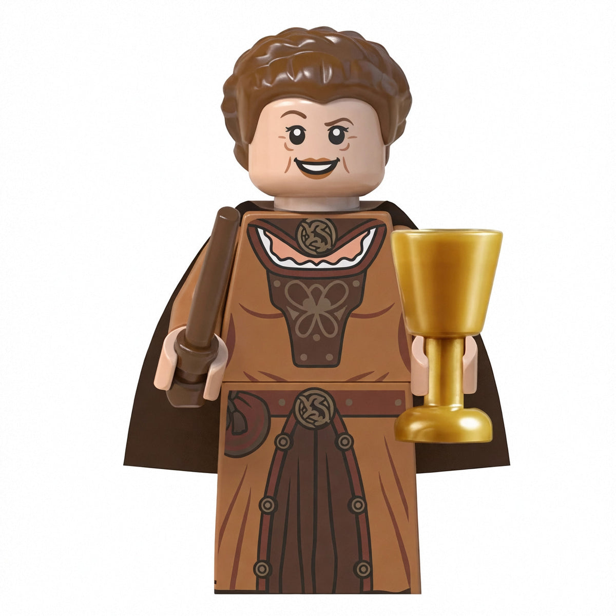 Helga Hufflepuff Custom Brick-Compatible Mini Figure with Chalice