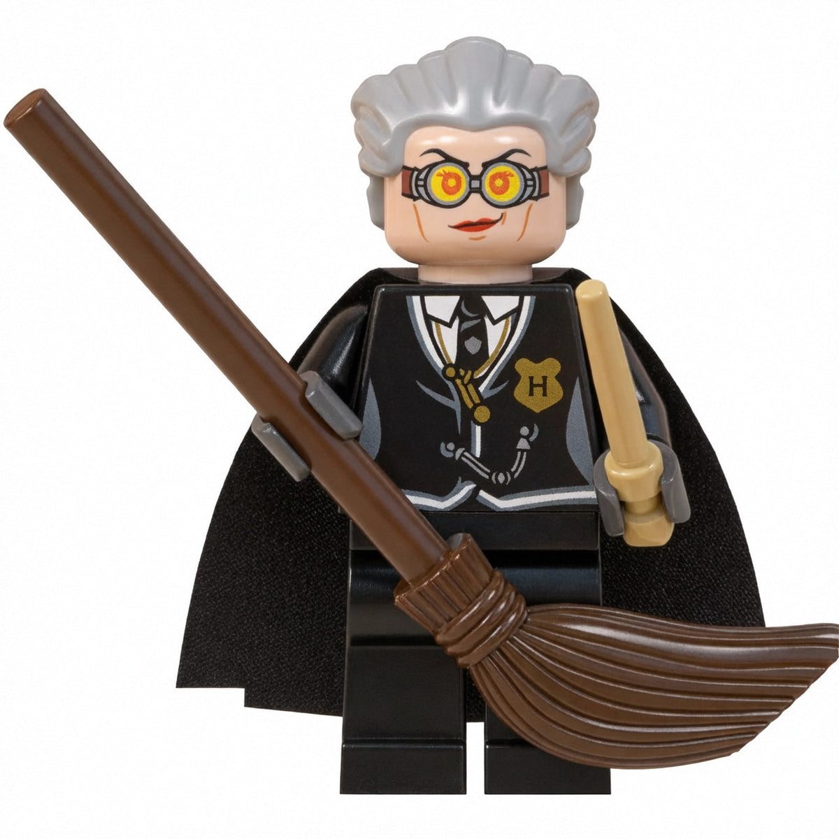 Madam Hooch Custom Brick-Compatible Mini Figure with Broom