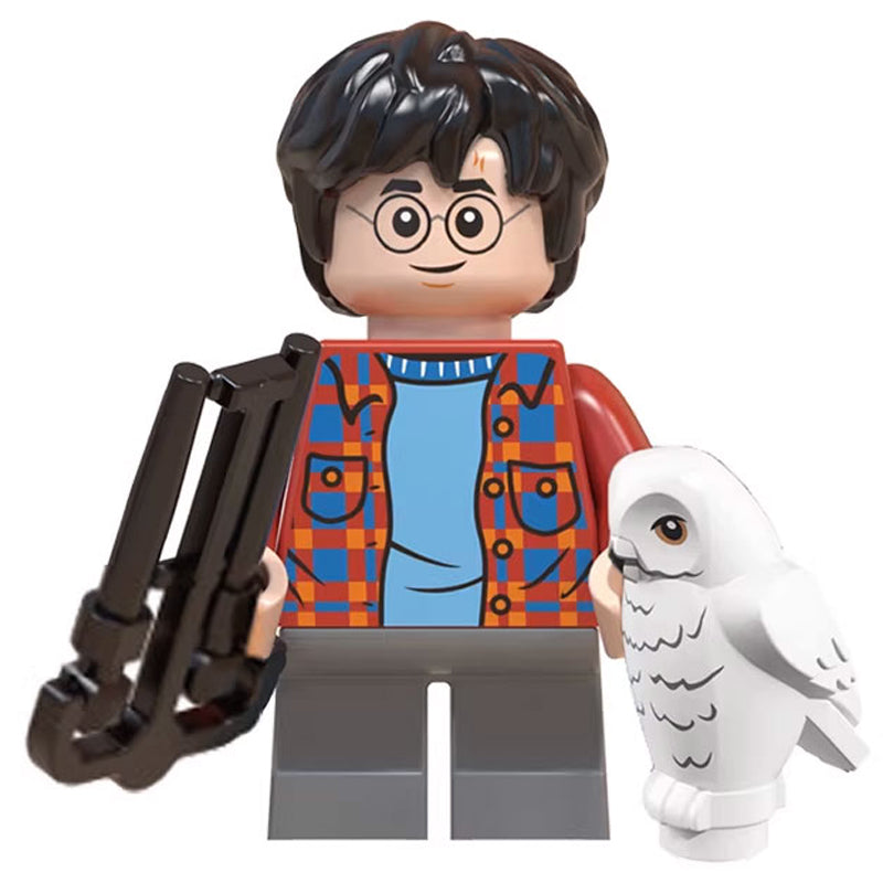 Harry Travel Custom Brick-Compatible Mini Figure with Owl & Backpack