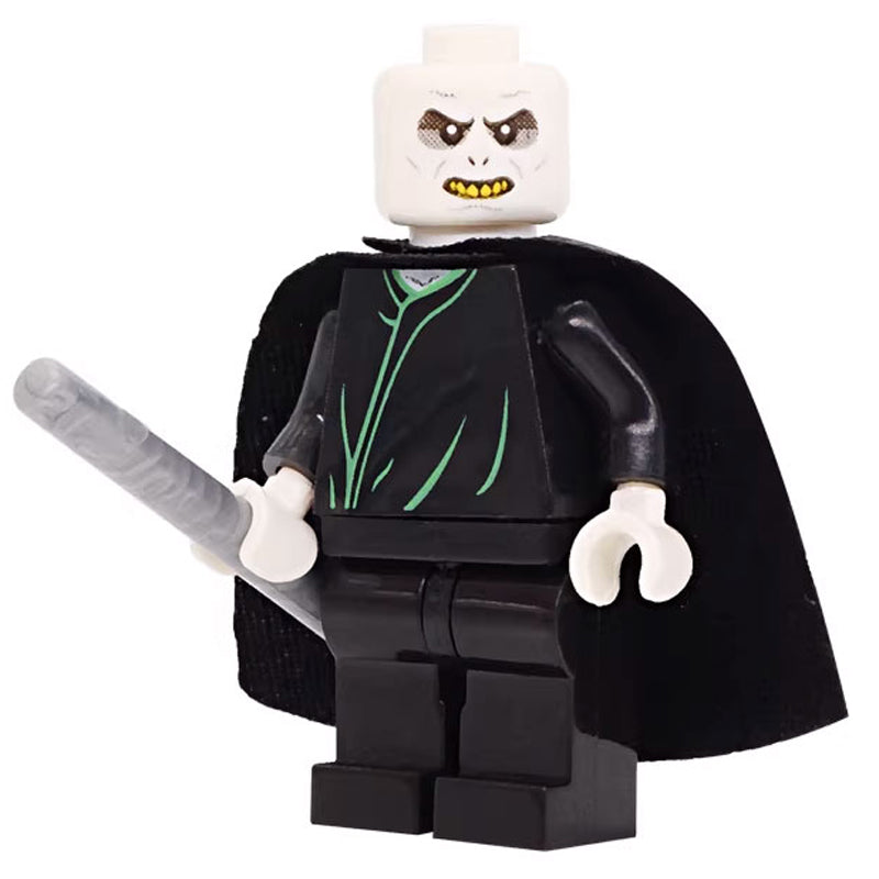 Severus Snape Custom Brick-Compatible Mini Figure with Wand