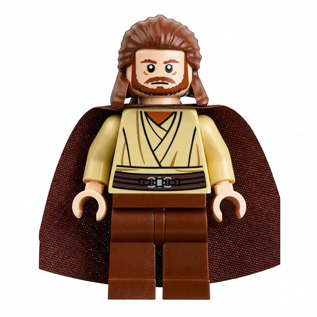 Qui-Gon Jinn Jedi Master Green Lightsaber Custom Minifigure
