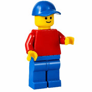 Classic Minifigure pln196 Red Torso Blue Cap Legs