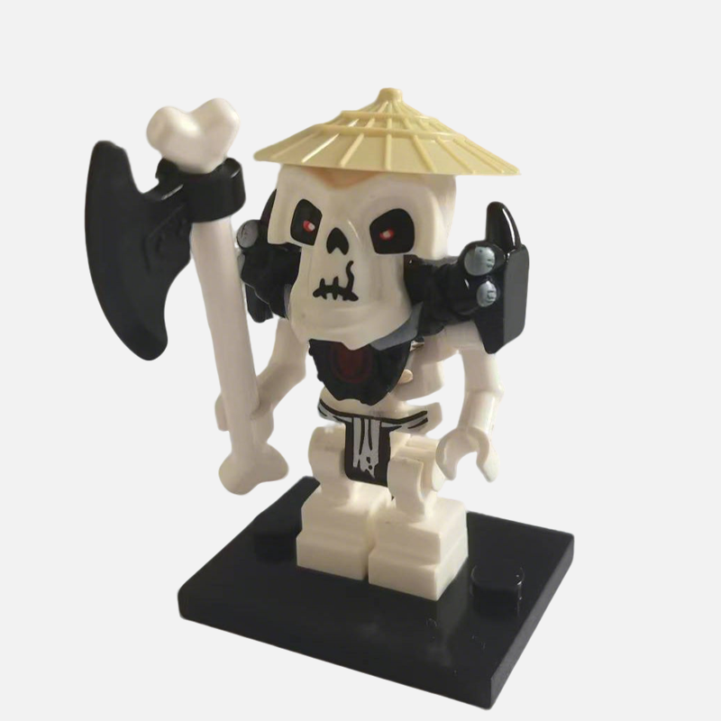 Kruncha Skeleton General Custom Brick-Compatible Mini Figure with Axe