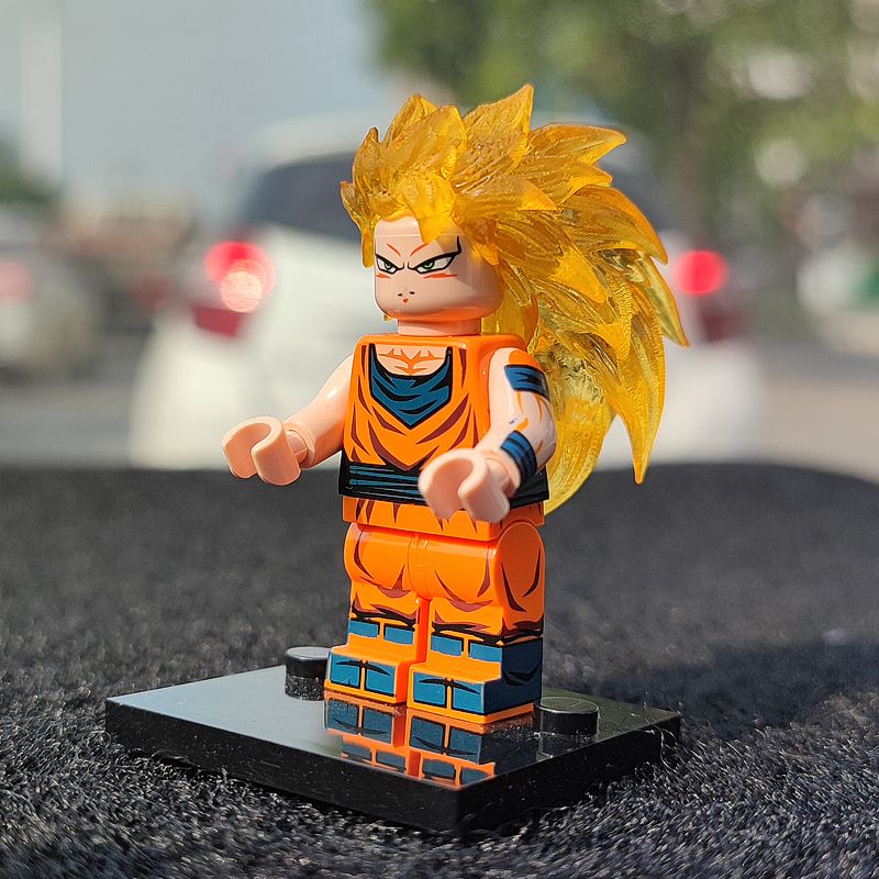 Goku SSJ3 Custom Minifigure with Dragon Aura Display Base product image